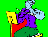 Desenho Dama violinista pintado por EDUARDA 