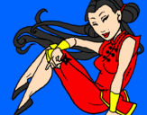 Desenho Princesa ninja pintado por Rita