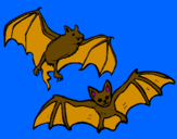 Desenho Um par de morcegos pintado por millena