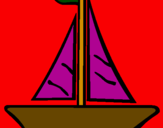 Desenho Barco veleiro pintado por modelo 3