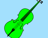 Desenho Violino pintado por maiara