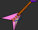 Desenho Guitarra elétrica II pintado por karynna