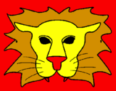 Desenho Leão pintado por leâo