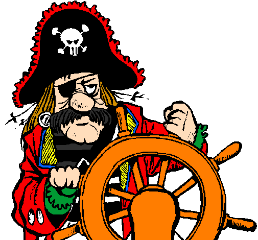 Desenho Capitão pirata pintado por pirata do caribe