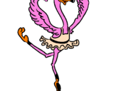 Desenho Avestruz em ballet pintado por ga p