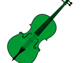 Desenho Violino pintado por k