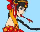 Desenho Princesa chinesa pintado por caro*