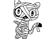 Desenho O gato momia pintado por laura nobre