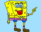 Desenho SpongeBob pintado por maria eduarda