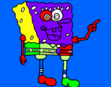 Desenho SpongeBob pintado por Mahel