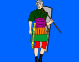 Desenho Soldado romano pintado por lucas mendes