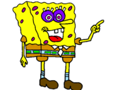 Desenho SpongeBob pintado por bob sponja