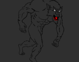 Desenho Homem lobo pintado por ana caroline