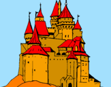 Desenho Castelo medieval pintado por alguem