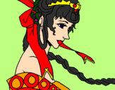 Desenho Princesa chinesa pintado por Isabella bella