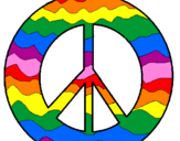 Desenho Símbolo da paz pintado por Baabu