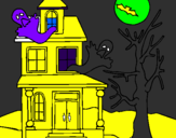Desenho Casa do terror pintado por felipibatman