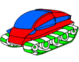 Desenho Nave tanque pintado por vitor pereira 