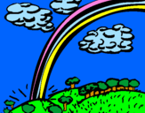 Desenho Arco-íris pintado por lyly