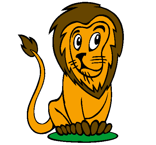 Desenho Leão pintado por lEÃO