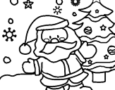 Desenho Papai Noel pintado por ruth