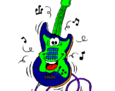 Desenho Guitarra pintado por mateus