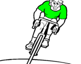 Desenho Ciclista com gorro pintado por  vm nb bmb fvmbbbbbbbbbbb