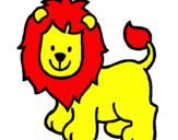 Desenho Leão pintado por erick