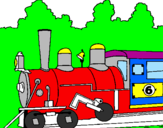 Desenho Locomotiva  pintado por joão victor