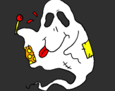 Desenho Fantasma guloso pintado por maria luisa