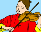 Desenho Violinista pintado por JUELI