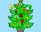 Desenho Árvore de natal com velas pintado por natalia boone