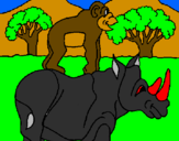 Desenho Rinoceronte e gracioso pintado por pedro