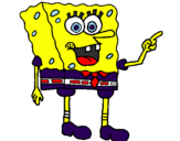Desenho SpongeBob pintado por lizi