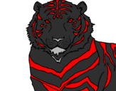 Desenho Tigre pintado por s.p.f.c