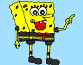 Desenho SpongeBob pintado por matheus ribino