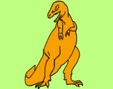 Desenho Tiranossauro rex pintado por adauto
