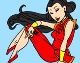 Desenho Princesa ninja pintado por  mulan
