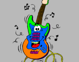 Desenho Guitarra pintado por rafael