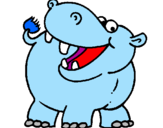 Desenho Hipopótamo pintado por GABRIEL
