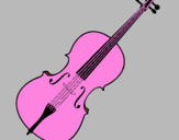 Desenho Violino pintado por jéssica