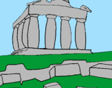 Desenho Partenon pintado por afonso da neta