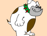 Desenho Bulldog inglês pintado por lucas