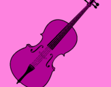 Desenho Violino pintado por anaeluiza