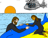 Desenho Resgate baleia pintado por amanda cristina dos santo