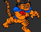 Desenho Jogador tigre pintado por gabriel feitosa
