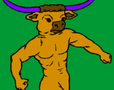 Desenho Cabeça de búfalo pintado por rei satroy