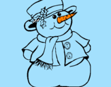 Desenho Boneco de neve II pintado por natal5