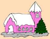Desenho Casa pintado por natal4