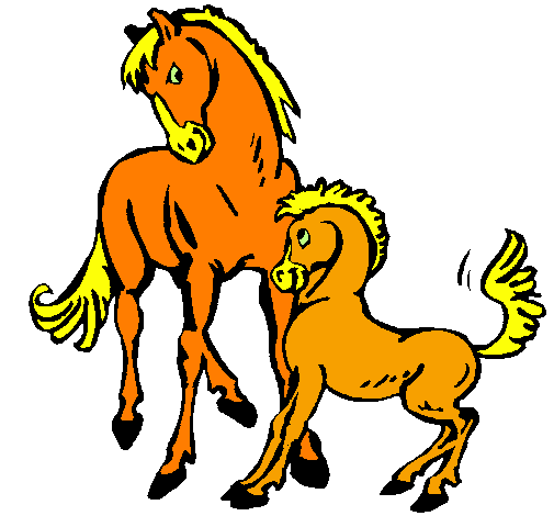 Desenho Cavalos pintado por cavalo pocoto
